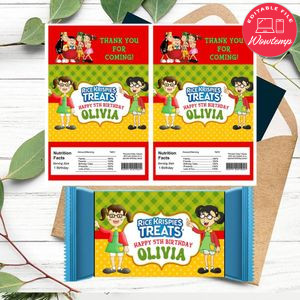 La Chilindrina Rice Krispies Treats Template Printable Instant Download