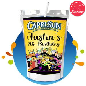 Kid cosmic Capri Sun Birthday Labels Digital File Printable Instant Download