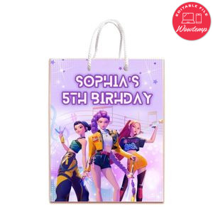 Kpop demon hunter Gift Bag Label Template Printable Instant Download