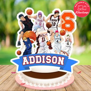 Kuroko's Basketball Cake Topper Template Printable Instant Download