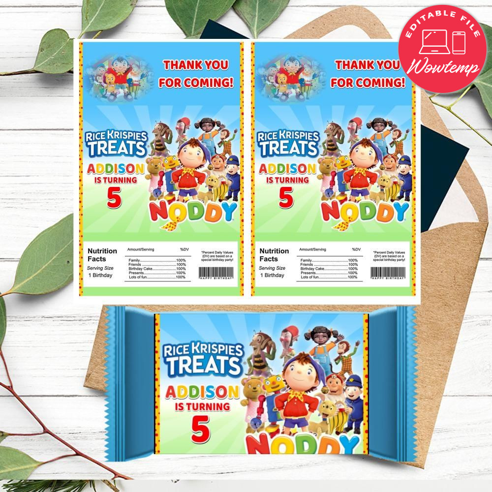 Noddy And Friends Rice Krispies Treats Template Printable | Wowtemp
