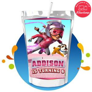 Rocketeer Capri Sun Birthday Labels Digital File Printable Instant Download