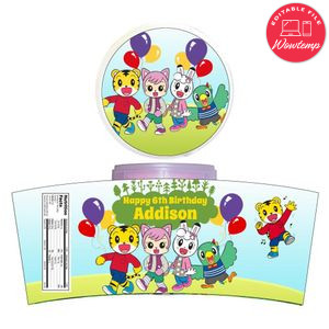 Shimajiro Cotton Candy Label Template To Print At Home Instant Download