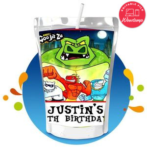 Goo Jit Zu Capri Sun Birthday Labels Digital File Printable Instant Download