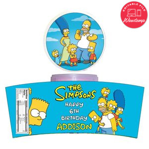 Simpson Cotton Candy Label Template To Print At Home Instant Download
