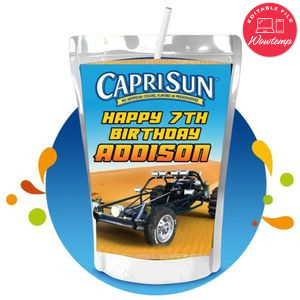 Sand rail Capri Sun Birthday Labels Digital File Printable Instant Download