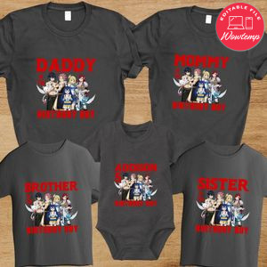 Fairy tail Family Birthday PNG file template