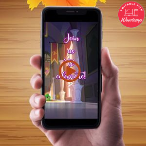 Rapunzel’s Tangled Birthday Video Invitation Digital Template Customizable Instant Download