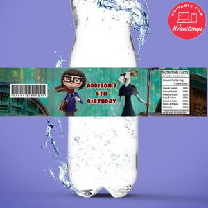 Dalia and the Red Book Birthday Water Bottle Label Template to Print at Home Instant Download