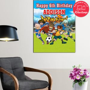Inazuma Eleven Birthday Poster Digital File Printable Instant Download