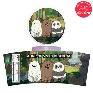 We Bare Bears Cotton Candy Label Template To Print At Home Instant Download