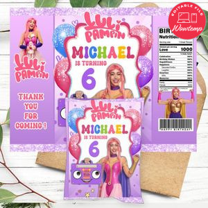 Luli Pampin Birthday Chip Bag Digital File Printable Instant Download