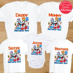 Cuphead Birthday Family Trip Vacation PNG file template