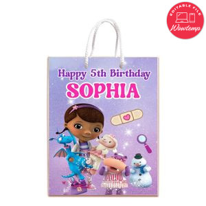 Doc Mcstuffins Gift Bag Label Template Printable Instant Download