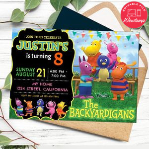 Backyardigans Invitation Customizable Template to Print at Home Instant Download