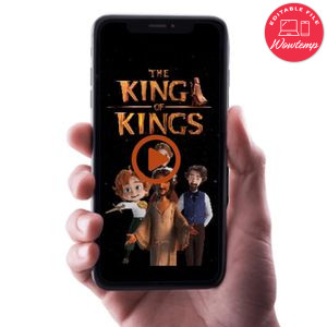The King of Kings Video Birthday Invitation Digital Template Customizable Instant Download