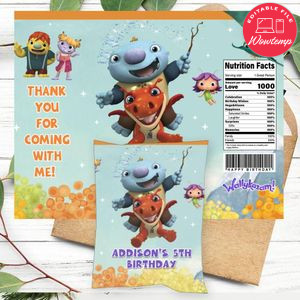 WallyKazam Birthday Party Chip Bag Digital File Printable Instant Download