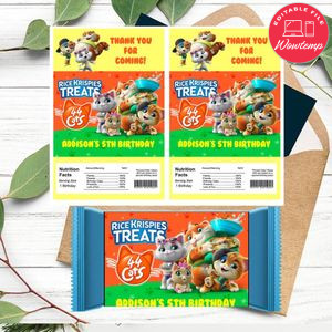 44 cats Rice Krispies Treats Template Printable Instant Download