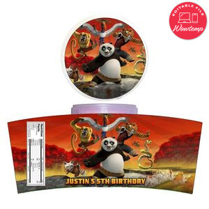 Kung Fu Panda Cotton Candy Label Template To Print At Home Instant Download