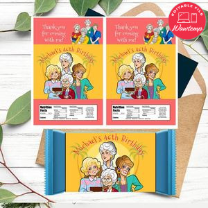 Golden girls Rice Krispies Treats Printable Instant Download