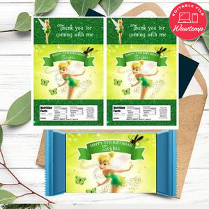 Tinkerbell Rice Krispies Treats Printable Instant Download