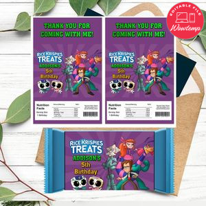 Legend Quest Rice Krispies Treats Template Printable Instant Download