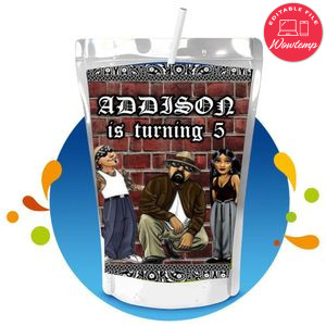 Cholo Capri Sun Birthday Labels Digital File Printable Instant Download