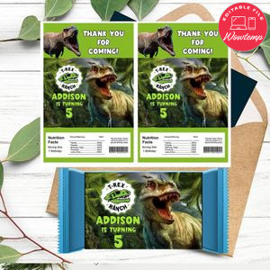 T-Rex Ranch Rice Krispies Treats Template Printable Instant Download