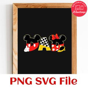 Dad Mickey And Minnie Customer request PNG file template