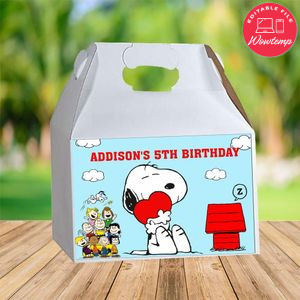 Snoopy Gable Box Digital File Printable Instant Download