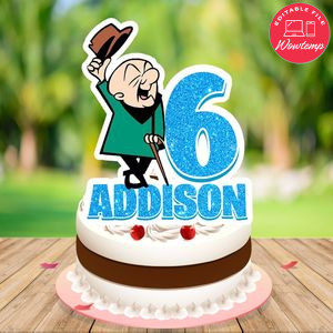 Mr magoo Cake Topper Template Printable Instant Download