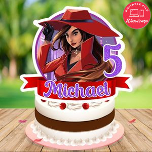 Carmen San Diego Cake Topper Template Printable Instant Download