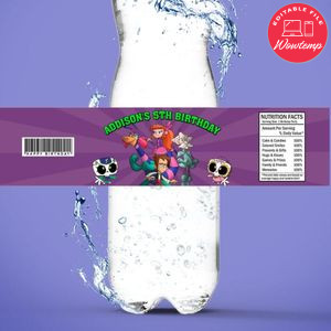 Legend Quest Bottle Label Birthday Water Bottle Label Template to Print at Home Instant Download
