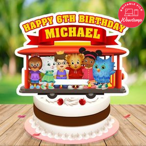 Daniel Tiger's Neighborhood Cake Topper Template Printable Instant Download