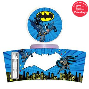 Batman Cotton Candy Label Template To Print At Home Instant Download
