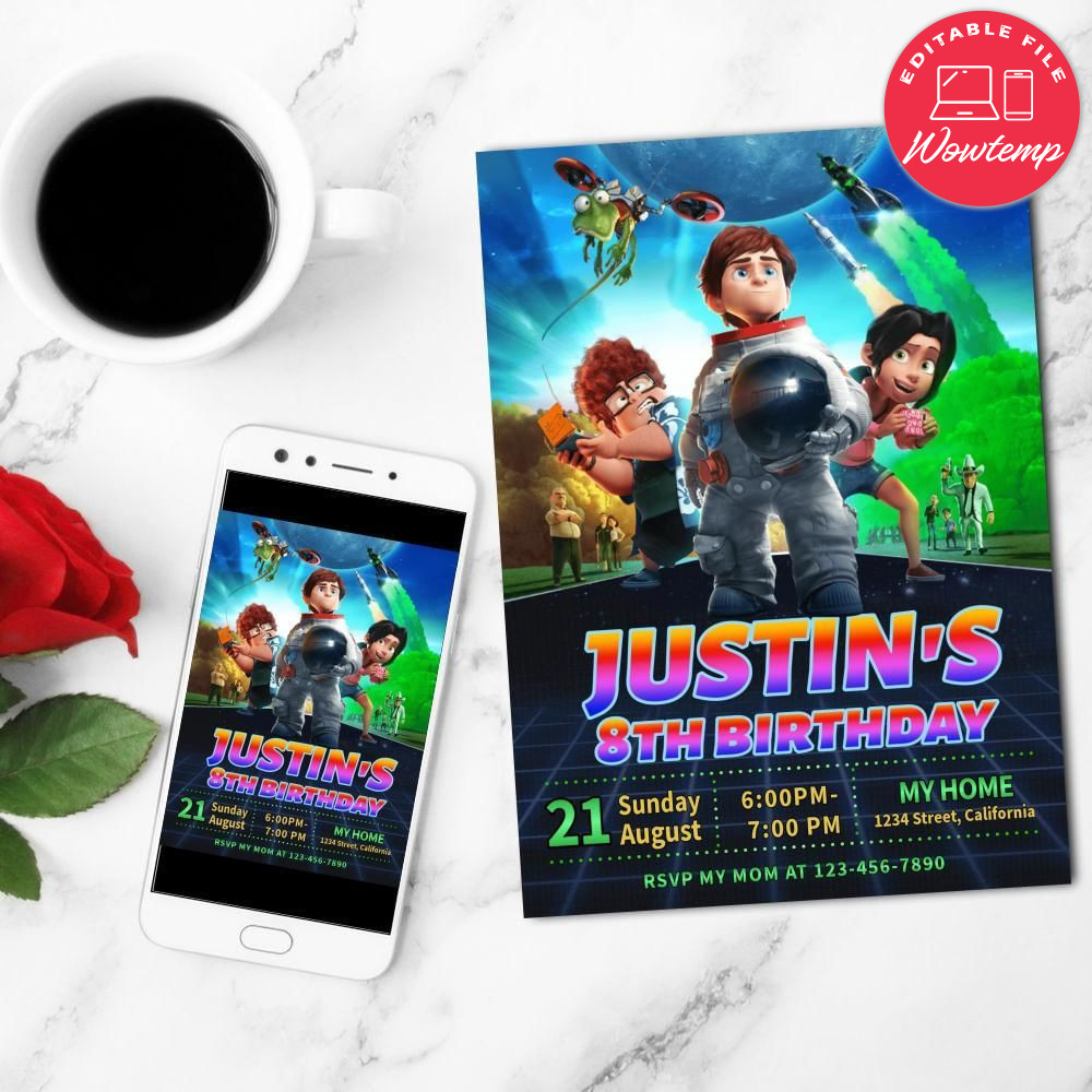 Capture the flag Birthday Flyer Customizable Template to Print at Home Instant Download