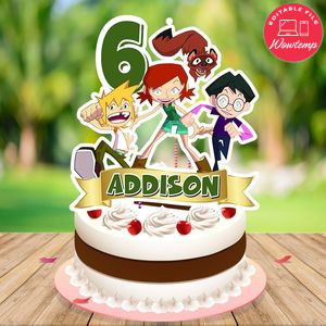 The green squad Cake Topper Template Printable Instant Download