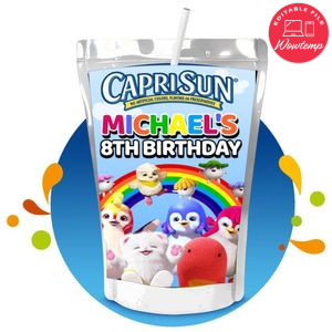 Badanamu Capri Sun Birthday Labels Digital File Printable Instant Download