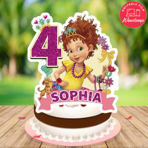 Fancy Nancy Cake Topper Template Printable Instant Download