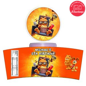 Garfield Cotton Candy Label Template To Print At Home Instant Download