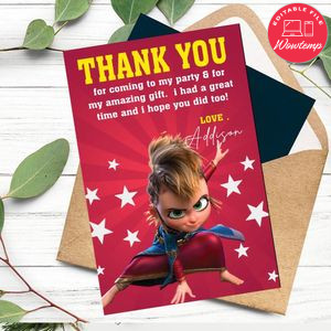 Pil's Adventures Thank You Card Customizable Template To Print At Home Instant Download