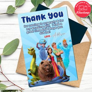Ruslan I Lyudmila Thank You Card Customizable Template To Print At Home Instant Download