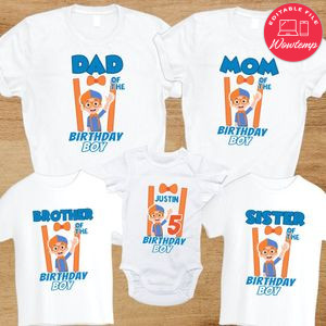 Blippi Family Birthday Vacation T-Shirt