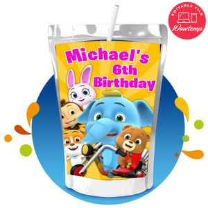 Loco Nuts Capri Sun Birthday Labels Digital File Printable Instant Download