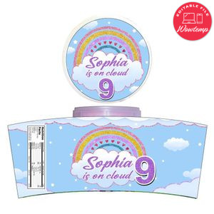 Cloud Nine Cotton Candy Label Template To Print At Home Instant Download