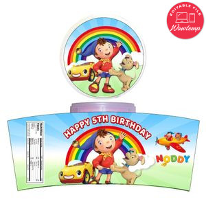 Noddy Cotton Candy Label Template To Print At Home Instant Download