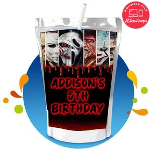 Friends horror movie Capri Sun Birthday Label Digital File Printable Instant Download