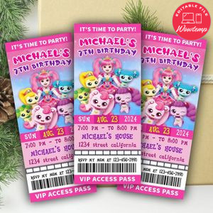 Catch Teenieping Ticket Invitation Customizable Template Instant Download
