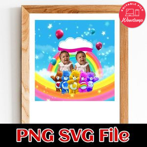 Care Bear Birthday Customer request PNG file template