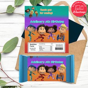 Team zenko go Candy bar Label Customizable Template Instant Download